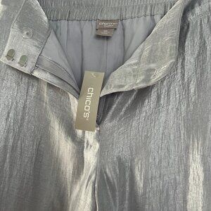 Beautiful Silver, Chicos Traveler lined, full leg pants